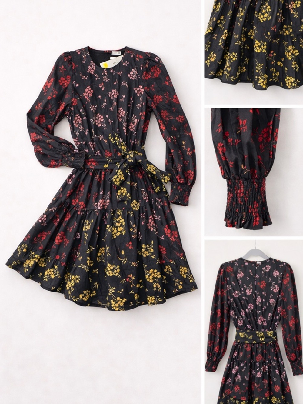 “Boden Floral Dress Long Sleeve Size 8 Elegant Fall Dress”